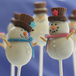 cake pop omino di neve